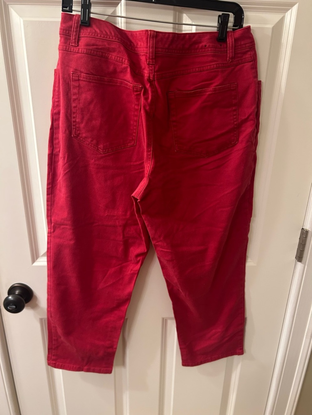 Women’s St John’s Bay Red Straight-Leg Jeans Size 12 - Picture 4 of 4